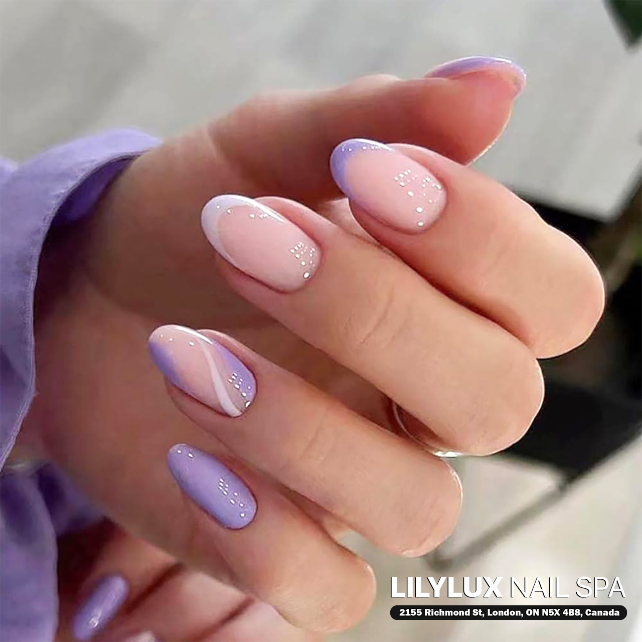 Nail art design at Organic Nails Orleans