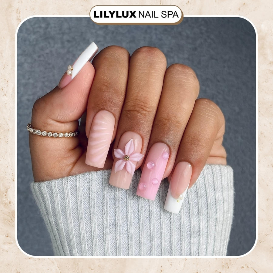 Nail art design at Organic Nails Orleans
