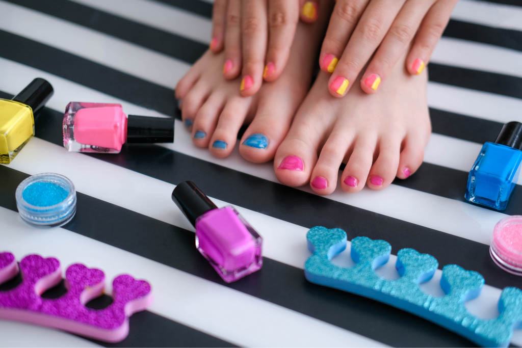 Kids manicure and pedicure at Lilylux Nail Spa London